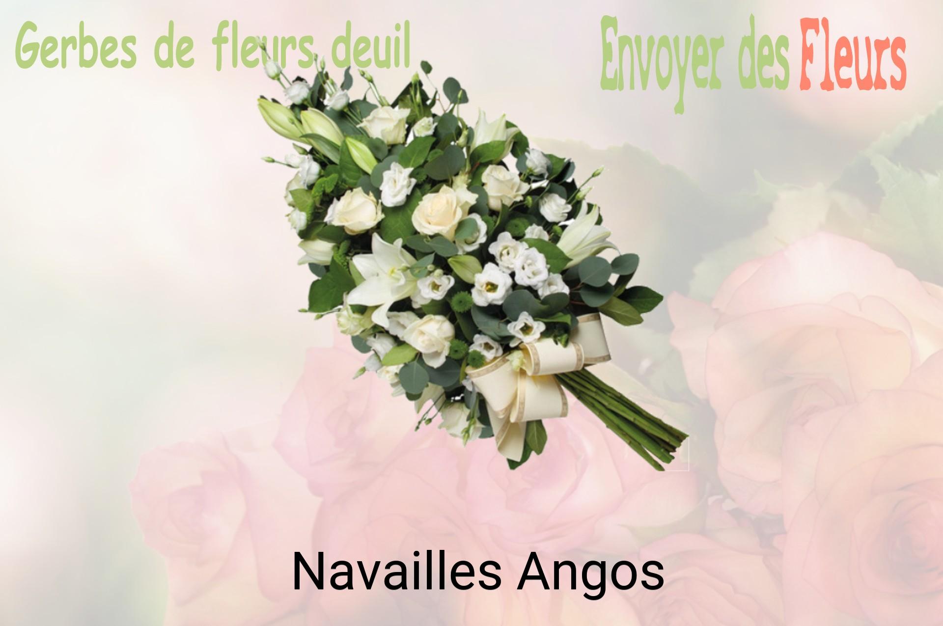 Gerbe de fleurs de deuil livrée à Navailles-Angos